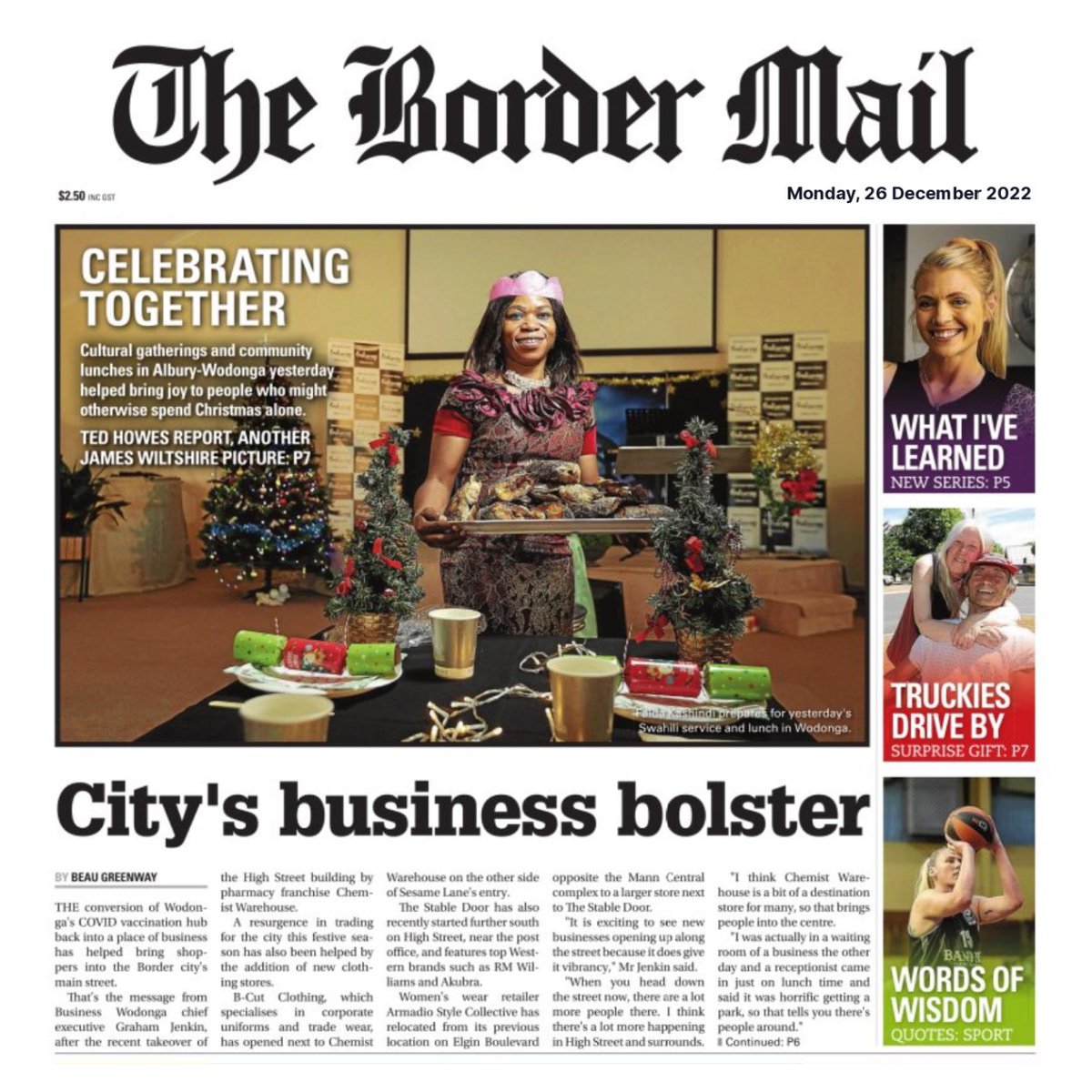 Gateway Christmas Day lunch!” 
“This has so warmed &amp; blessed our hearts as over 60 people gathered to celebrate the birth of our Lord and Saviour Jesus Christ at our GLC Wodonga location, which means 60 less lonely people in the world, with full stomachs &amp; spirits as well.”