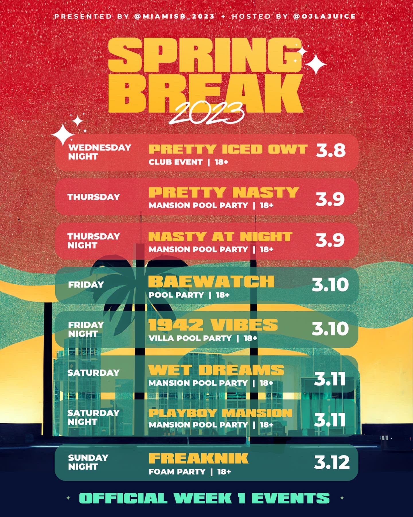 Miami Spring Break 2023 🏝 (miamisb2023) / Twitter