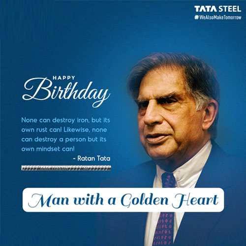 A Man With  Golden Heart.
Happy birthday sir Ratan Tata 