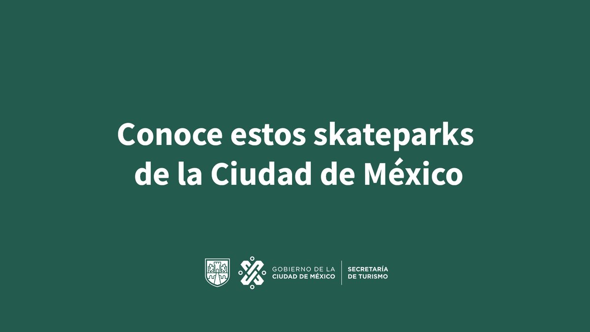 turismocdmx's tweet photo. Para los deportistas que aman el skate, en #LaCiudadQueLoTieneTodo se puede disfrutar de  increíbles espacios que, el @GobCDMX rehabilitó para el disfrute de todas y todos.

☀️Parque Cuitláhuac 
✨Skatepark Lele
⭐️Parque de Cultura Urbana (PARCUR)

¡Ven a conocerlos! https://t.co/qexK5IyEgV