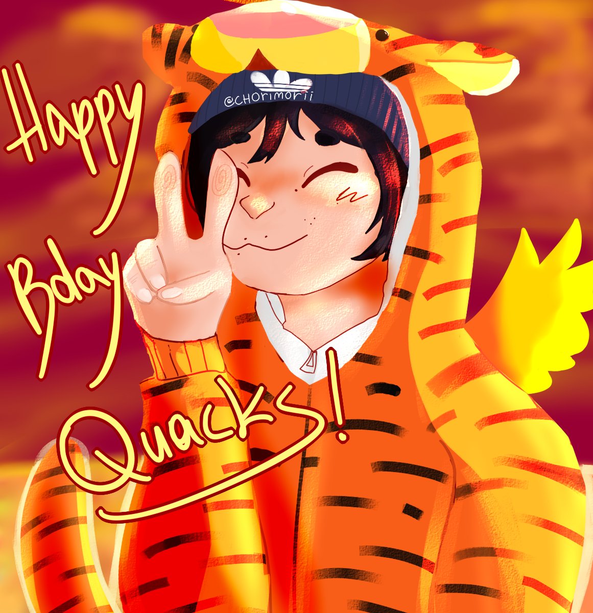 chorimorii's tweet photo. HAPPY BIRTHDAY QUACKITY !! <3

gracias x hacerme tan feliz este tiempo TKM TIGREEE, PASELA BIEN LICENCIADOO FELIZ 22 AÑITOOS :D

#happybirthdayquackity #BigQ #drawing #myart #FelizCumpleanosQuackity #fanart #quackityfanart #quackity #QuackityToo @Quackity @ElAlexQuackity https://t.co/0UnTTfqSTK