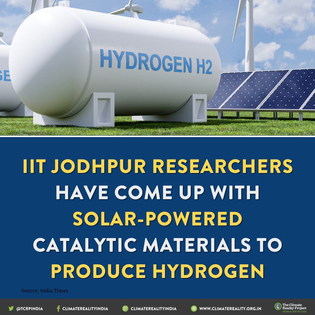 CR_INDSA's tweet photo. Hydrogen-based energy is considered the strongest source of a sustainable future. Researchers from IIT Jodhpur have developed a patented method of generating hydrogen. 
Refer the link:
https://t.co/qlzM44X5VD

#hydrogen #cleanenergy #sustainability 
Iitjodhpur https://t.co/1miwBDOSkZ