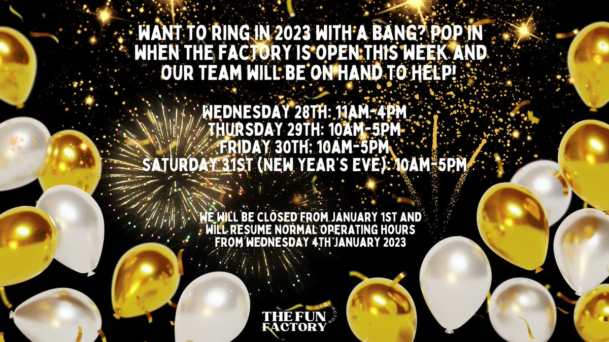 The end of 2022 is fast approaching, so make sure you're ready to see in the New Year with all of the necessary details for it to be a memorable event in your life! 

Pop in-store and check out our full range of NYE products before they are all gone! 

#NYE2022 #HappyNewYear2023