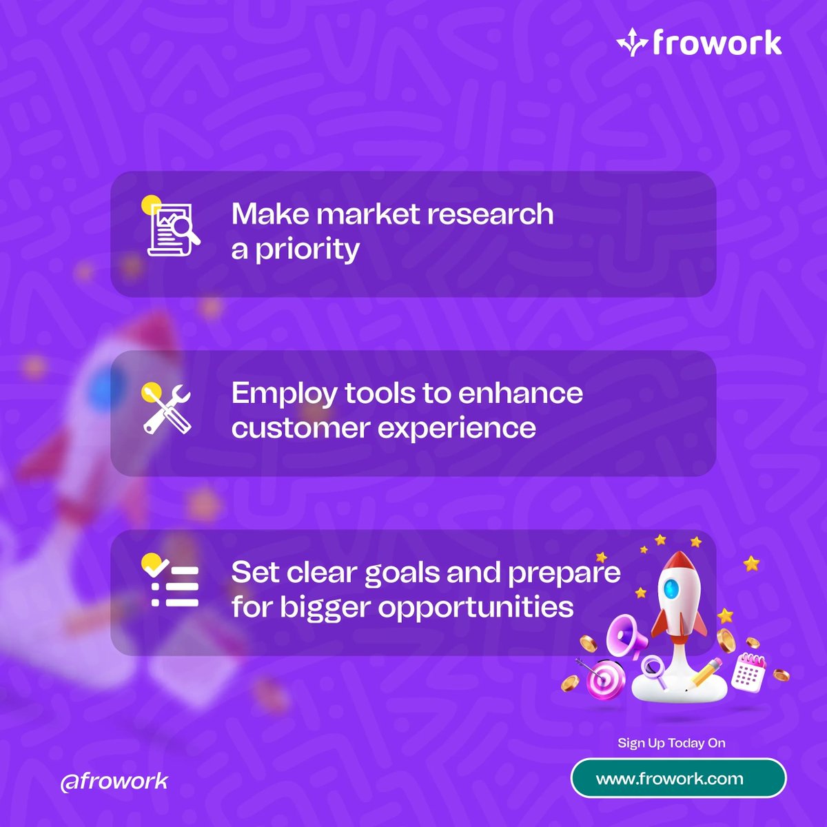 FroWork's tweet photo. 2023 is going to be a better year because we would be riding on the wings of 2022. Here are a few tips to set your business up for success in the new year.
What are you going to do differently? Share with us
Be intentional💯
#Christmas2022 #Frowork #Remotework https://t.co/O2kLbWxDRO