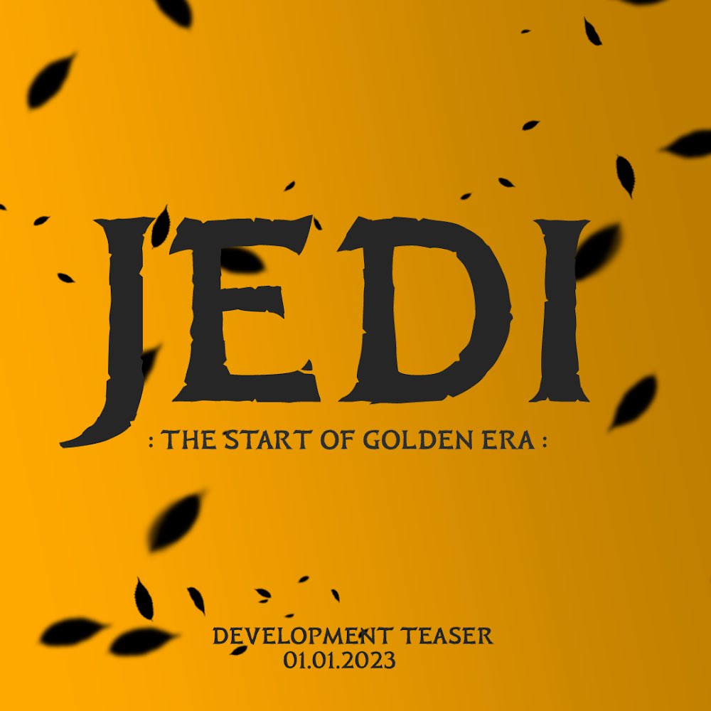 deverror404's tweet photo. Here’s the my first game Title ‘JEDI : START OF GOLDEN ERA’

#jedistartofgoldenera #IndieGameDev #indiegamedeveloepr #soon https://t.co/kTiB8YRGJp