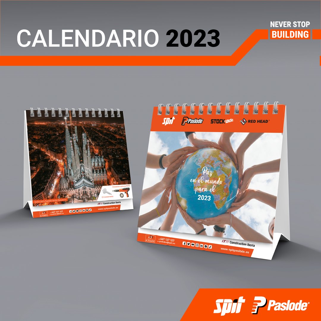 SPIT_es's tweet photo. 🔝Tenemos preparado el calendario 2023. Pronto en vuestras mesas 😀
#NeverStopBuilding #SpitPaslode #calendario #empresa #marca #estilo #itw #itwconstructioniberia https://t.co/45CVaYov3n