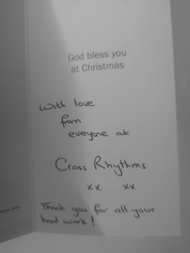 Last Christmas card of the year. Thankyou <a href="/xrhythms/">xRhythms | Music & Life</a> and <a href="/CRCityRadio/">Cross Rhythms City Radio 101.8/96.6FM</a>  Merry Christmas and a Happy new year!!