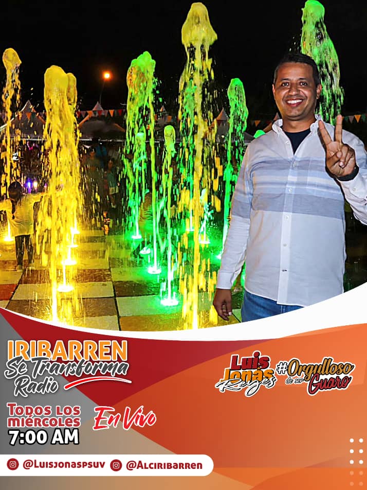 ¡Feliz miércoles! ⛅☕📻 ENCIENDE TU RADIO ¡Al  aire! Nuestro Alcalde *Luis Jonás Reyes Flores <a href="/LuisJonasReyes/">Luis Jonás Reyes</a> en su programa *#IribarrenSeTransformaRadio* Edición N° 265

📲 _*Mensajería de texto al 0416-0764663*_

_Noticias positivas de verdad_
😊👍🏼
#OrgullososDeSerGuaros ❤️