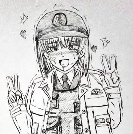 女警さんがピースしてるだけ() 