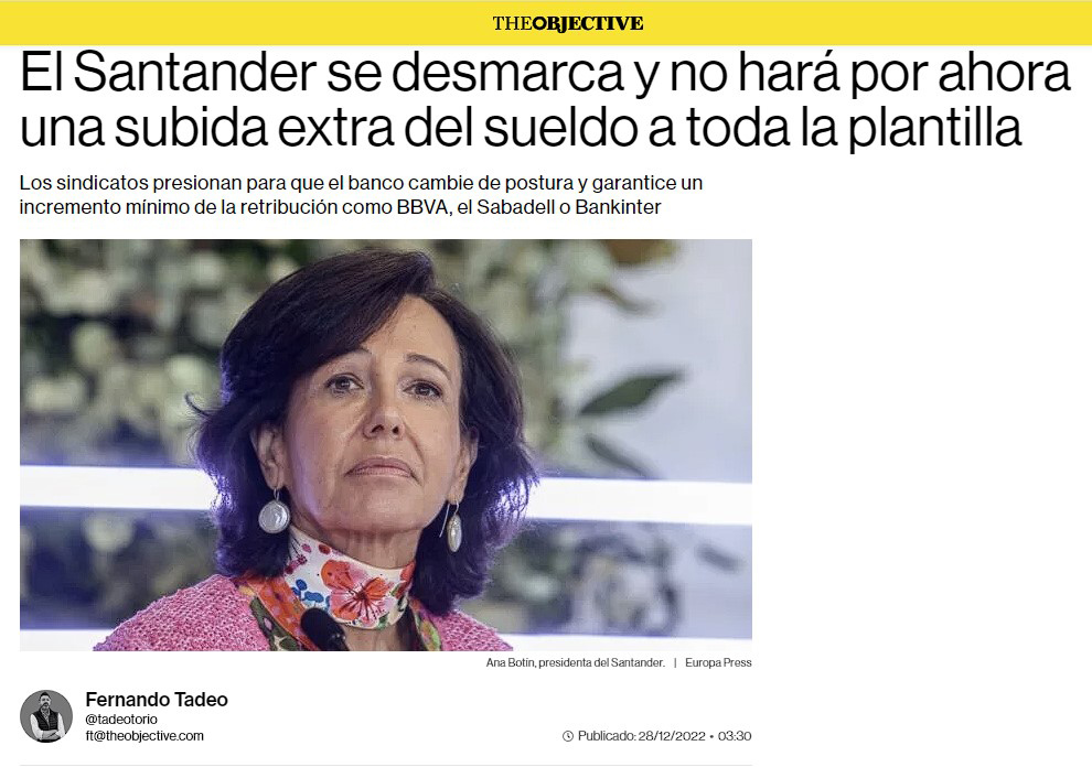 CCOO Banco Santander tweet media