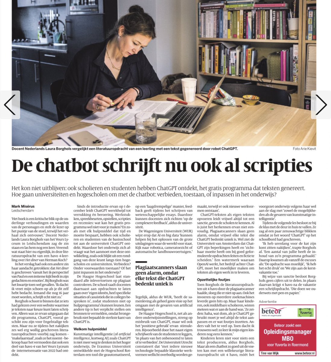 Cultuurfilosoof's tweet photo. De toekomst van het ‘echte’ onderwijs is op locatie — en zonder internet. Alleen zo kunnen we hoog niveau blijven eisen. 

Gaan we toch door met de vergoogling en robotisering van kennis: dan komen we in een ongeletterde copy paste samenleving terecht. https://t.co/5DiYozFoHZ