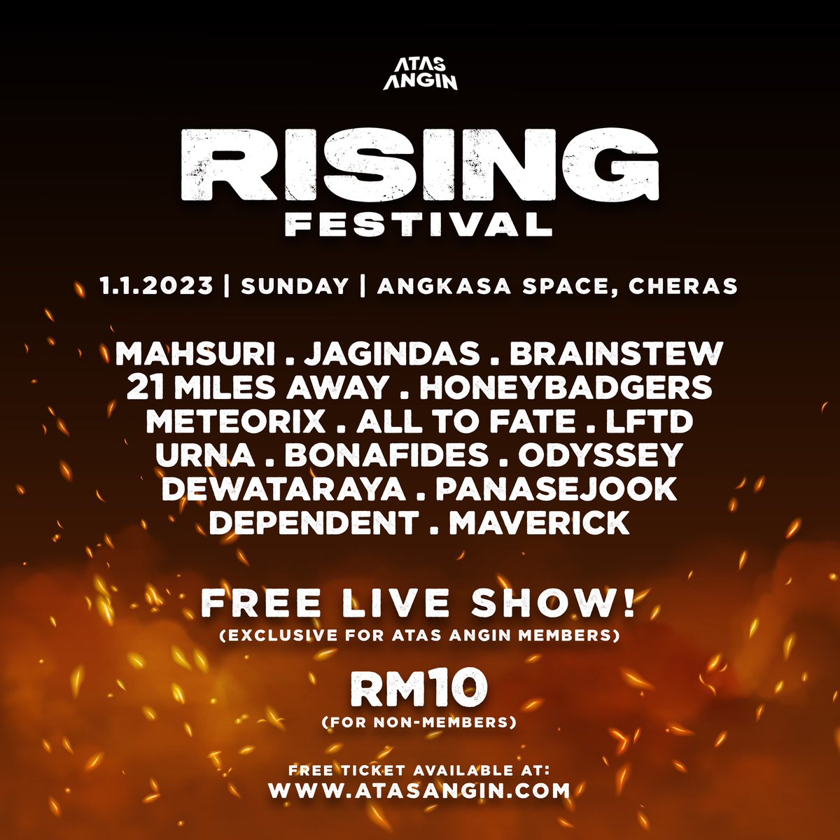 LFTD__'s tweet photo. 01/01/2023, we will be performing at Rising Festival 2023. FREE access if you already subscribe to @_atasangin membership pass. 

Visit https://t.co/CKt7sTDZMD for more details.

#lftd #dreamers #atasangin #risingfestival2023 https://t.co/bR8WmePwNn