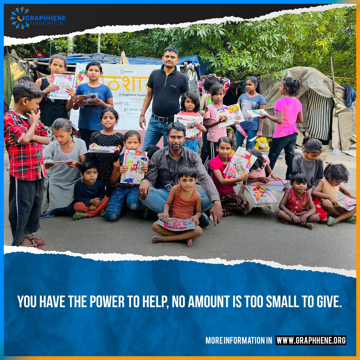 GraphheneF's tweet image. Bring smiles to little faces. Donate and take a step towards a better planet.
donate to help the ones in need.

#GraphheneFoundation #ReachingoutwithLove #volunteer #makeanimpact #ngonoida #noidango #ngoindia #educationngo #ngoforchildren #ngoforeducation #educatechildren