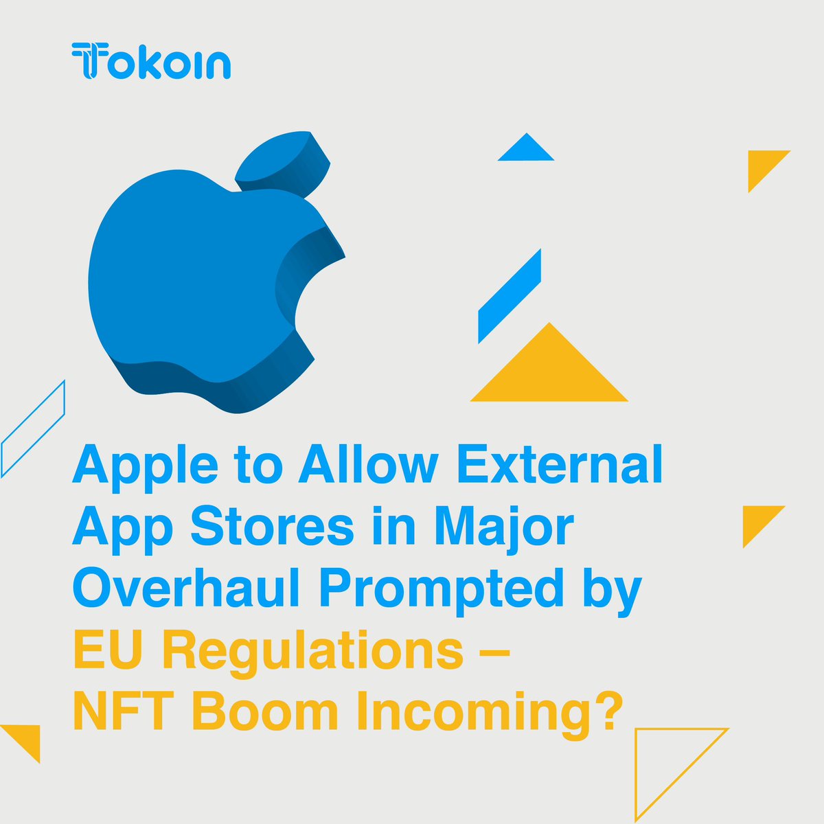 TokoinPH's tweet photo. #TokoinNews

Apple reportedly plans to allow iPhone and iPad users to install non-App Store apps next year as part of its effort to comply with Europe's incoming strict requirements. Apple's goal is to have all the planned changes ready to be made part of an update to iOS 17. https://t.co/ZToD74S3iI