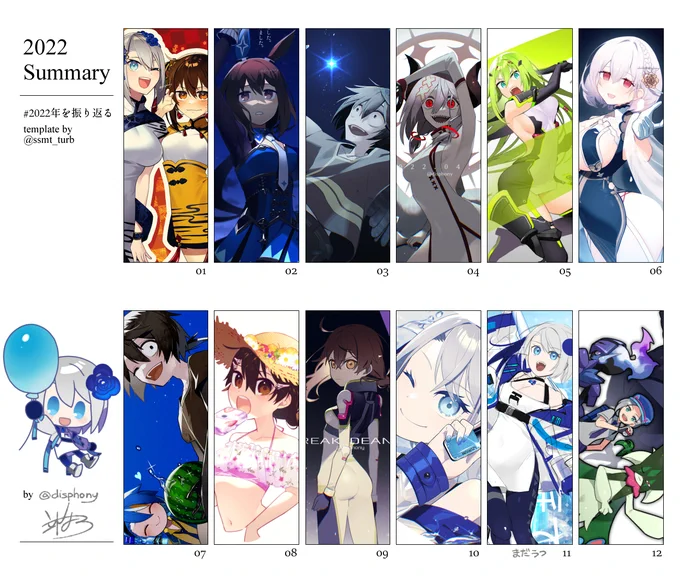 #2022年を振り返る 
創作版権二次創作よその子ごっちゃ!
力抜くのが上手くなってたらいいなあ…… 