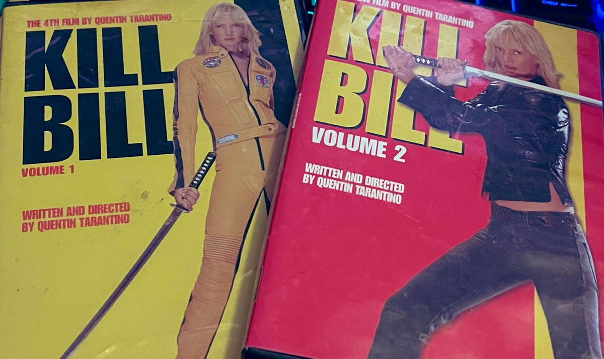 Geminius's tweet photo. It’s that kinda evening. #UmaThurman brought me here #ElleDriver #Budd #Bill #TheBride #BlackMamba #DVD https://t.co/FDGE7Q5LuC