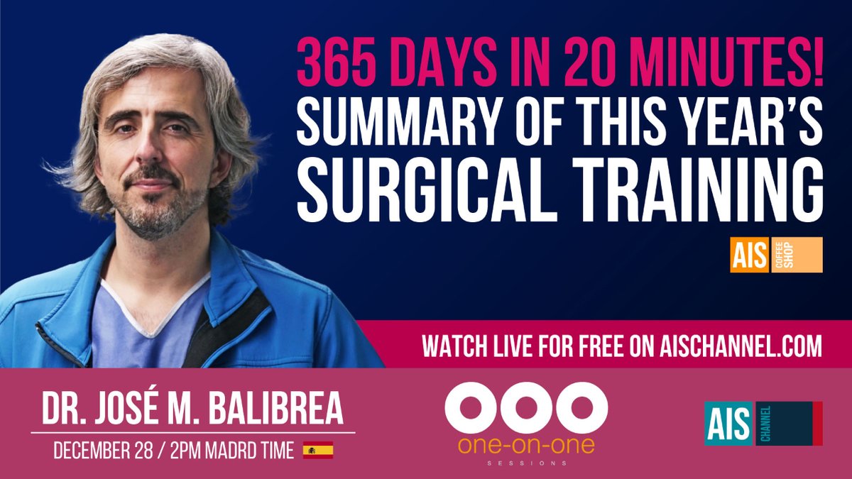 TODAY‼️Dec 28, 2 pm (Madrid (GMT+1) One-on-One with Dr. <a href="/BalibreaJose/">Jose M. Balibrea MD, PhD, FACS</a> <a href="/hgermanstrias/">Hosp. Germans Trias</a> <a href="/cirugiaespanola/">Cirugía Española</a> <a href="/BJSurgery/">BJS</a>  

"365 days in 20 minutes! Summary of this Year’s Surgical Training" +  much more!—join the conversation!

Free🌐at: my.mtr.cool/xdpivzierw

#SurgEd