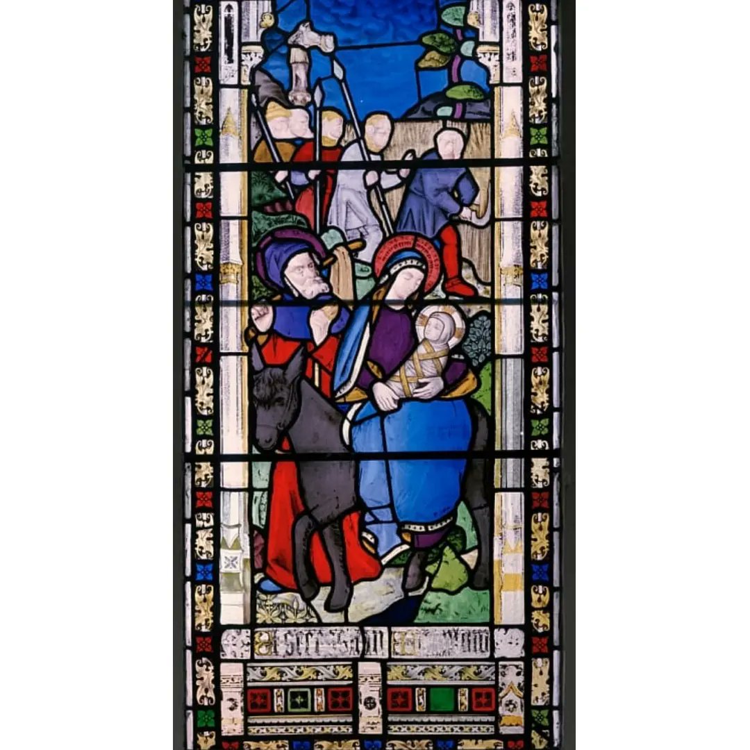 Pugin_awn's tweet photo. #FlightIntoEgypt. #Stainedglass designed by #AWNPugin. #ChurchofStMarytheVirgin, #Hambleden, #Buckinghamshire. 1853.

#pugin #augustuspugin #gothicrevival #gothicrevivalstainedglass #stainedglasswindow #design #designinterior #pugindesign #stainedglassgothicrevival #holyinnocents https://t.co/AXccWNMC9i