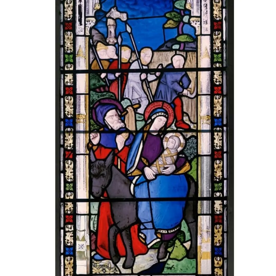 Pugin_awn's tweet photo. #FlightIntoEgypt. #Stainedglass designed by #AWNPugin. #ChurchofStMarytheVirgin, #Hambleden, #Buckinghamshire. 1853.

#pugin #augustuspugin #gothicrevival #gothicrevivalstainedglass #stainedglasswindow #design #designinterior #pugindesign #stainedglassgothicrevival #holyinnocents https://t.co/AXccWNMC9i