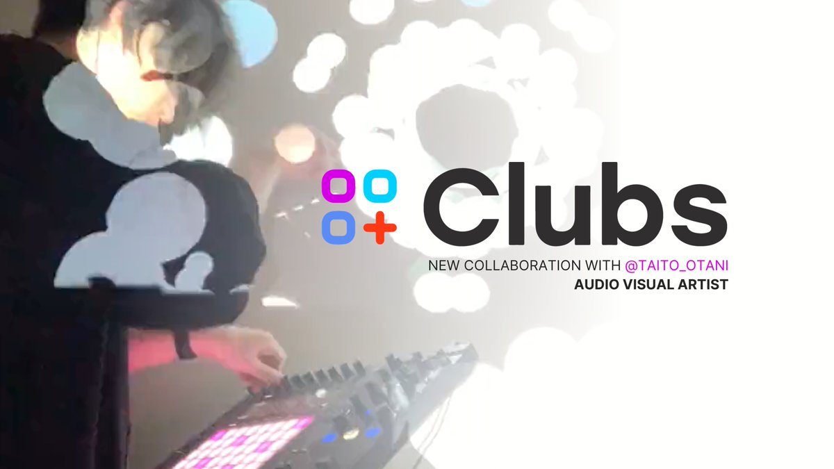 poweredbyClubs's tweet photo. Announcing a audio visual artist @taito_otani collaboration with Clubs from #devprotocol!

Artists &amp; creators are empowered more than ever with Clubs #DAO &amp; #web3 tools. We can't wait to see all that comes from this exciting partnership.

$DEV Protocol is how we "build together!" https://t.co/5kqP7krXZh