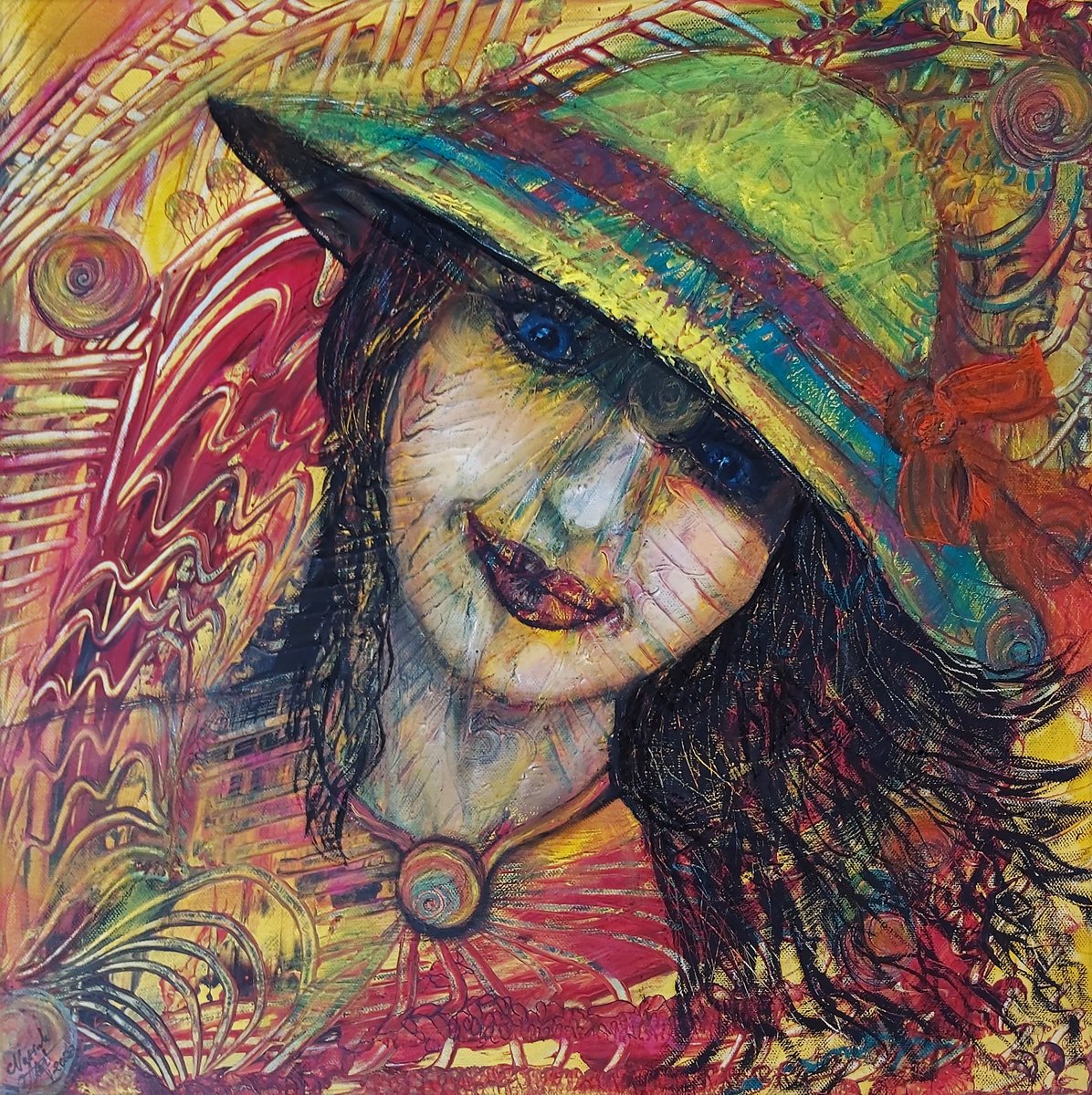 NeferNasrah's tweet photo. My Hat Suits Me  (2022) 
50x50cm
#modernart #colors #abstractart #artlife #artdaily #artoftheday #paintingexhibition #art #arte #kunst #sanat #sergi #sanatgalerisi #artgallery #exhibition #artofvisuals #visualart  #artlovers #loveart #istanbulart #çağdaşsanat #nasrahnefer https://t.co/CSevWoeLjy