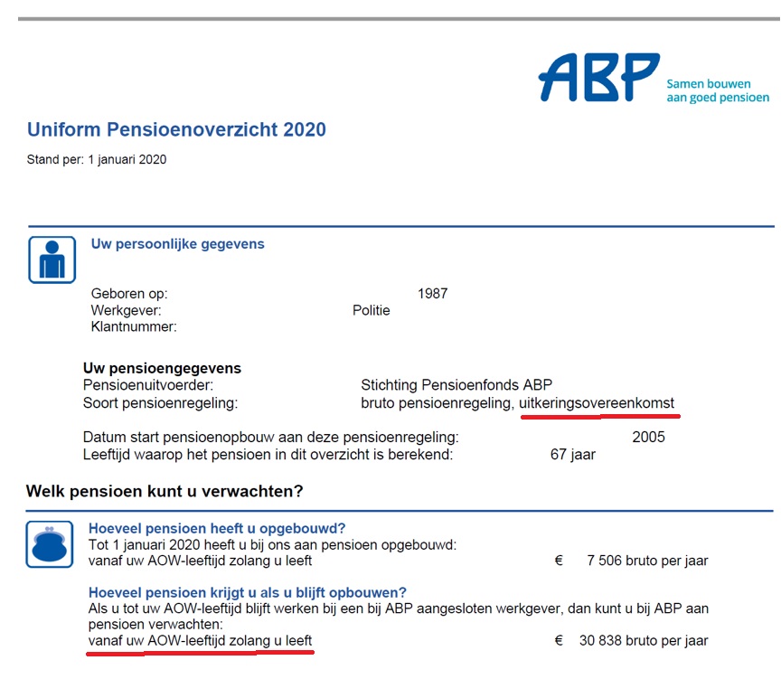 frans_nijhof's tweet photo. Politieman. 35 jaar. Gehuwd. Bouwt 18 jaar pensioen op bij ABP. Heeft een uitkeringsovereenkomst met ABP. Dat is een garantie op zijn levenslange pensioenuitkering. Die garantie vervalt door de nieuwe #pensioenwet WTP. FNV verzwijgt dat. Steun rechtszaak: https://t.co/XCGlPx7BQq https://t.co/BwscwIBpyM