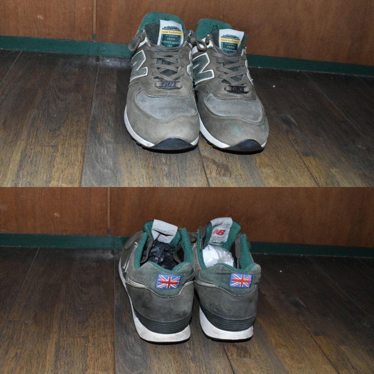 majoe7024's tweet photo. NEWBALANCE M576 TOL "Fresh Peppermint Tea"
中古のため、だいぶ色あせてますが、新品の時の緑はもっと綺麗なんだろうと思わせるスニーカー
#NEWBALANCE #m576 #freshpepperminttea #madeinuk #ニューバランス #フレッシュペパーミントティー #イギリス製 https://t.co/mH922aZqcU