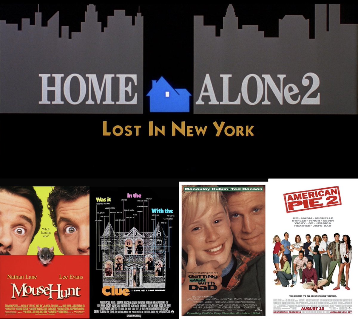 Find our Home Alone 2: Lost in New York (1992) chat 🚕 LINK IN BIO 🎧

#ChatflixRecommends these flicks also… 

#MouseHunt #GoreVerbinski #NathanLane #Clue @mrjonathanlynn #TimCurry #GettingEvenwithDad #HowardDeutch @IncredibleCulk #AmericanPie2 #JamesBRogers @JasonBiggs