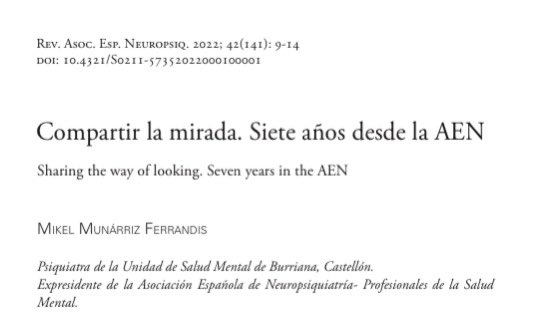 AENSaludMental's tweet photo. Editorial de Mikel Munarriz en la Revista de la AEN.

Siempre estará en nuestro recuerdo.

https://t.co/fSuupWYIEp https://t.co/nToEXeCch9