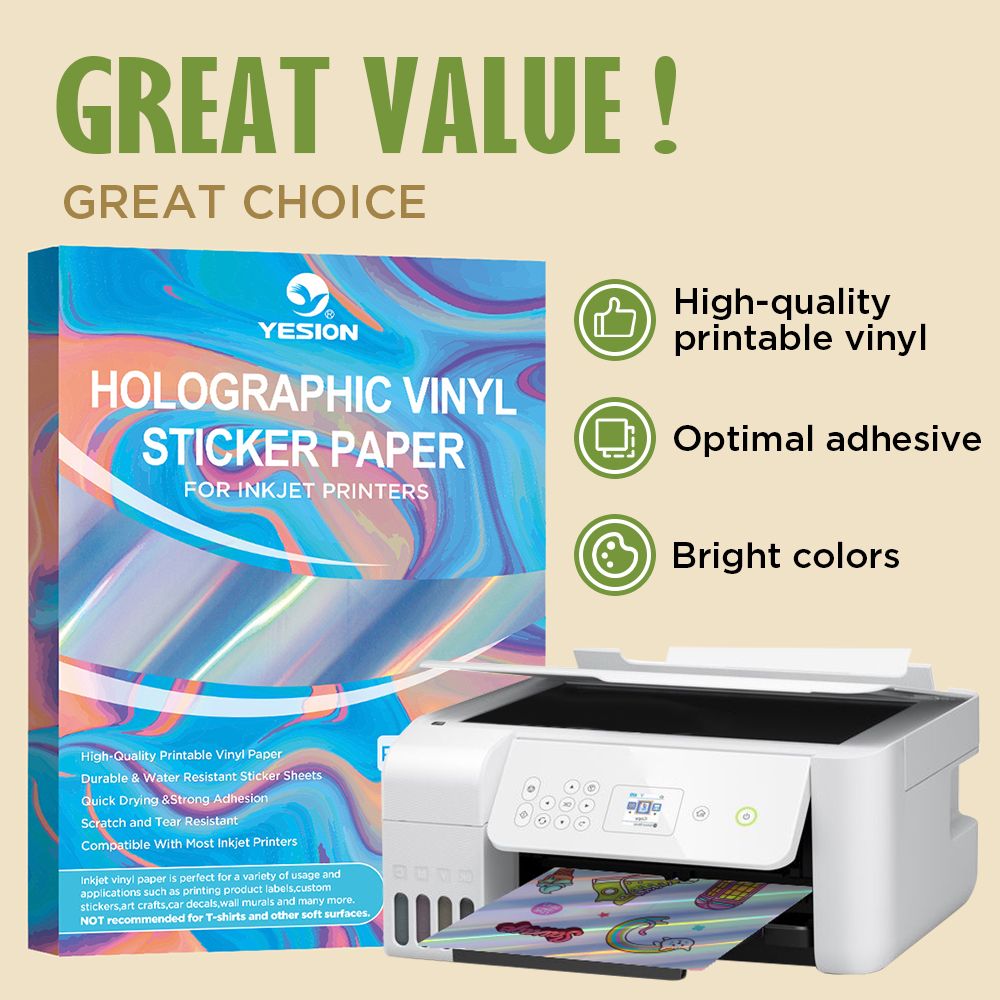 yesion06's tweet photo. YESION printable holographic vinyl sticker paper for inkjet printer--rhombic prism pattern
YESION have different patterns and different sizes for your choice.
Please feel free to contact us for wholesale price.
https://t.co/65Ho29Rpg4
#holographic #inkjetvinyl #vinylstickerpaper https://t.co/zSdVWbSPiO