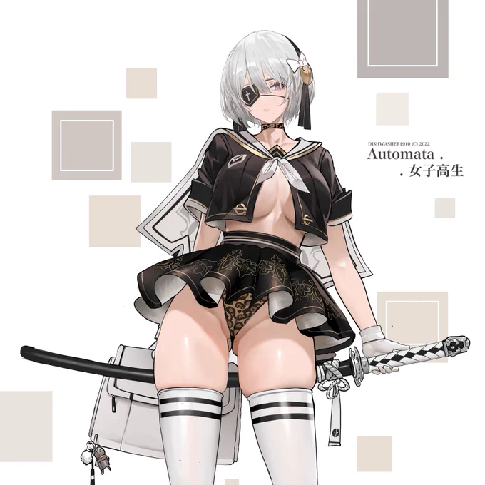 2B 女子高生 #NieRAutomata 