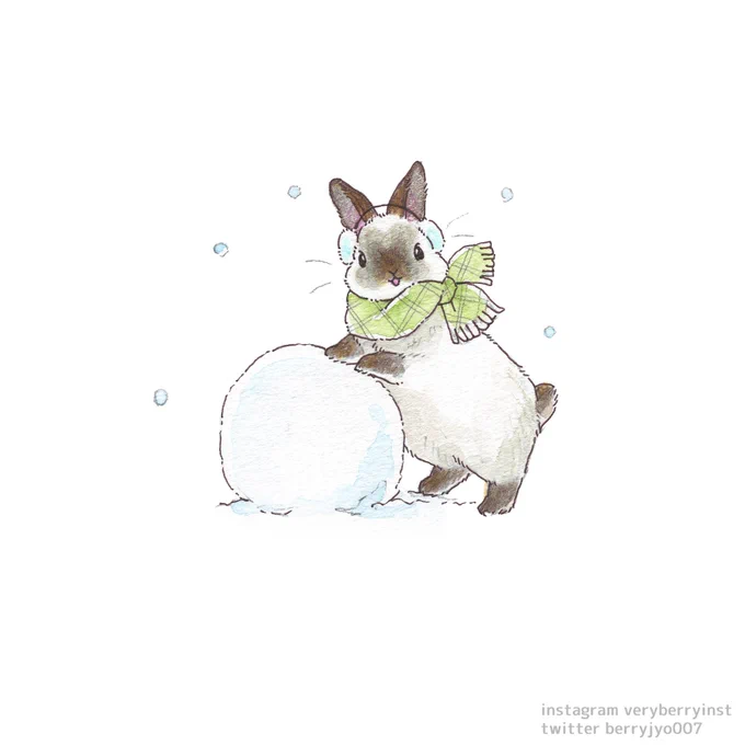                               雪だるま一緒につくる〜? 
