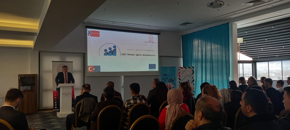 AhEgitim's tweet photo. Samsun Milli Eğitim Müdürü @muratagar60 açılışını yaptığı , okulumuzun da katılımcı olduğu #Erasmus+ Mesleki Eğitim Akreditasyonu Projesi ile ilgili  toplantıya katıldık.

@tcmeb  @samsunarge https://t.co/DC4EpOwZcb