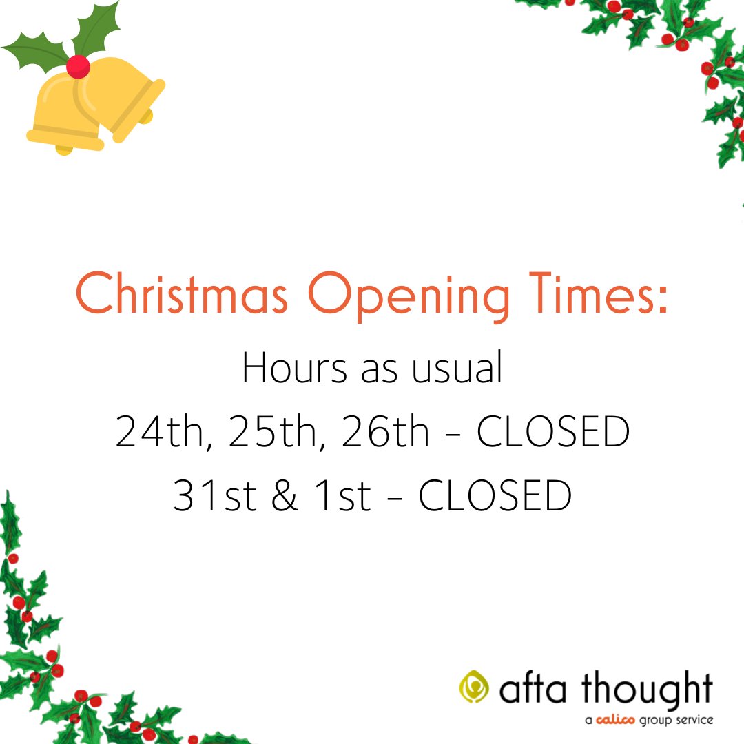 See below for our opening times throughout our festive period 👇