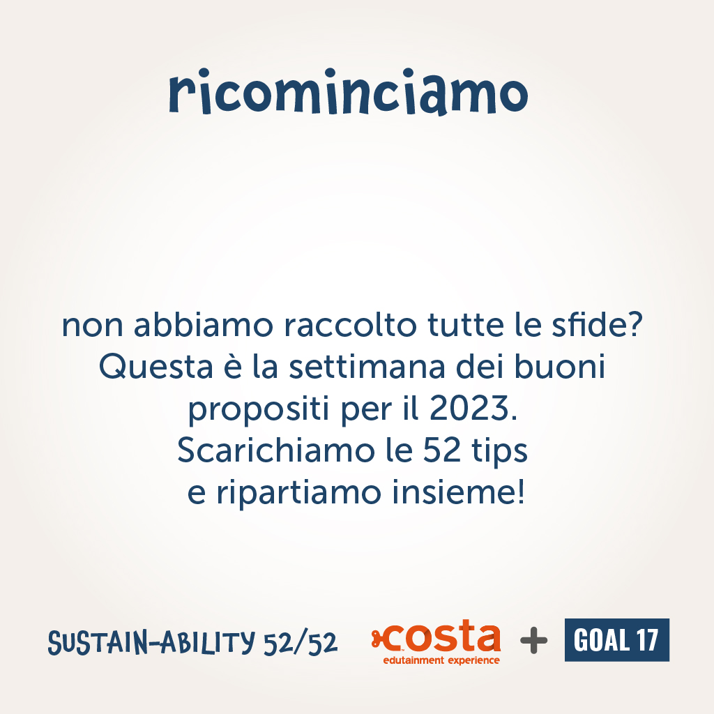 AcquarioGenova's tweet photo. Vi è piaciuto seguire tutte le 52 Tips che abbiamo pubblicato?
A noi questo viaggio è piaciuto tantissimo (e anche al Pianeta).
Noi quasi quasi... #ricominciamo !
Buon 2023 sostenibile a tutti!
#vivisostenibile #LoveYourPlanet #costaedutainmentchallenge #52tips #buoneabitudini https://t.co/ayqb0HAX2a