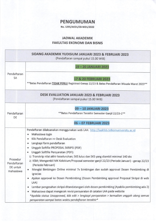 LAA_FEB's tweet photo. PENGUMUMAN 
Jadwal Akademik Periode JANUARI - FEBRUARI 2023
@BEMFEBUnitel @HIMAKU_TelU @hima_mbti 
https://t.co/J8zkISXRt3 https://t.co/ghxPEgngh5