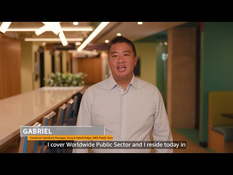 Meet Gabriel, Customer Solutions Manager, AWS Public Sector | Amazon Web Services #amazon #AmazonAWS #amazoncareers #AmazonWebServices #aws #AWScareers #AWSCloud #cloud #CloudComputing #customersolutions #customersuccess #migrations #publicsector #SolutionsArchitect #Techjobs...