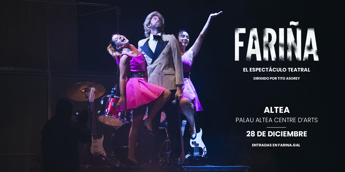🚚📦📦📦¡Seguimos! Llegamos al ecuador de la semana.
#Fariña Está hoy en #Altea, en el Palau Altea Centre d'Arts.

🎟️ Consigue tus entradas en farina.gal

____
#Teatro #TeatroGalego #Narcotráfico