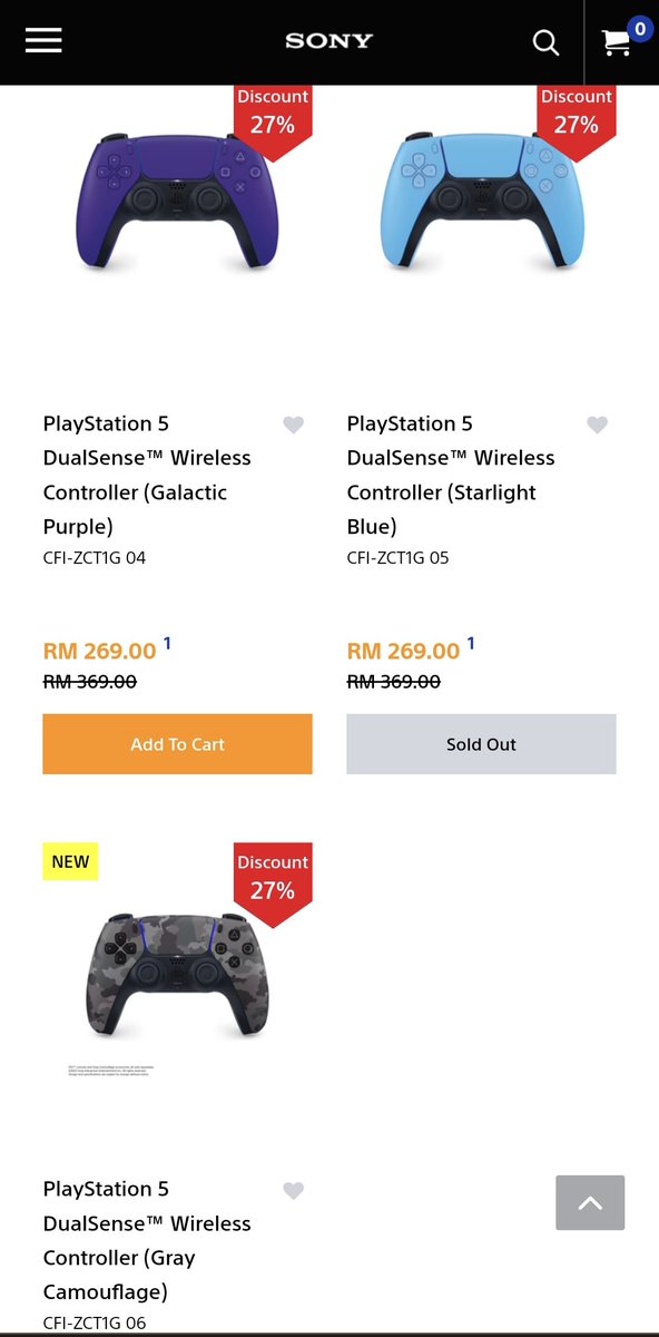 Infinite_leOmeS's tweet photo. Siapa yang nak beli dualsense PS5 dah boleh beli kat web SONY Malaysia. Tak perlu walk in kat kedai. Free shipping & rm269 je. #sonypromo https://t.co/6jk3hBtRp7