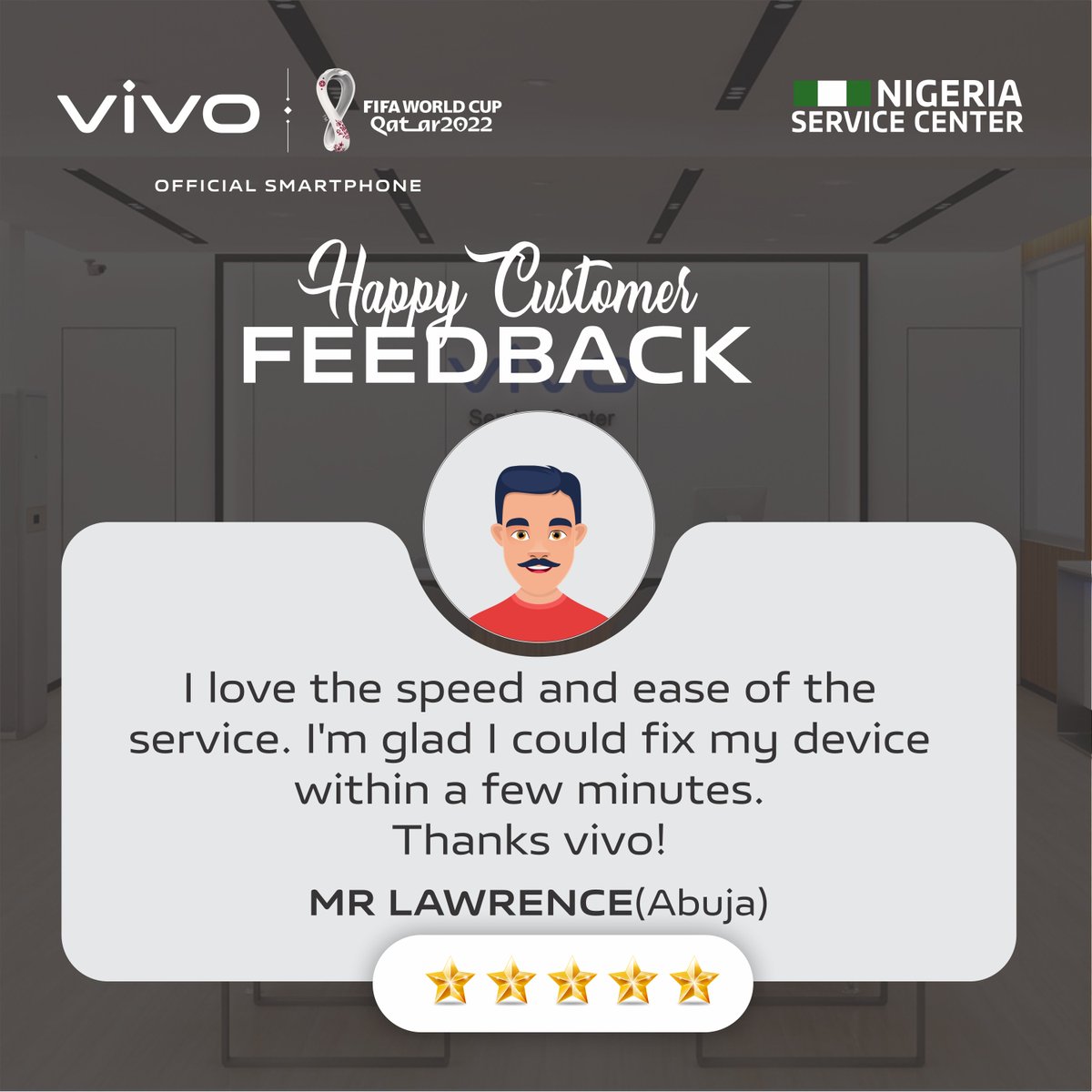 vivo__Nigeria's tweet photo. A good service is a good business. In the vivo service center, we love hearing feedback from our customers Below are "WHAT OUR CUSTOMERS ARE SAYING..."
#1hourservice
#vivonigeriaservicecenter
#vivoaftersales
#extendedservice https://t.co/fECOnL78Jp