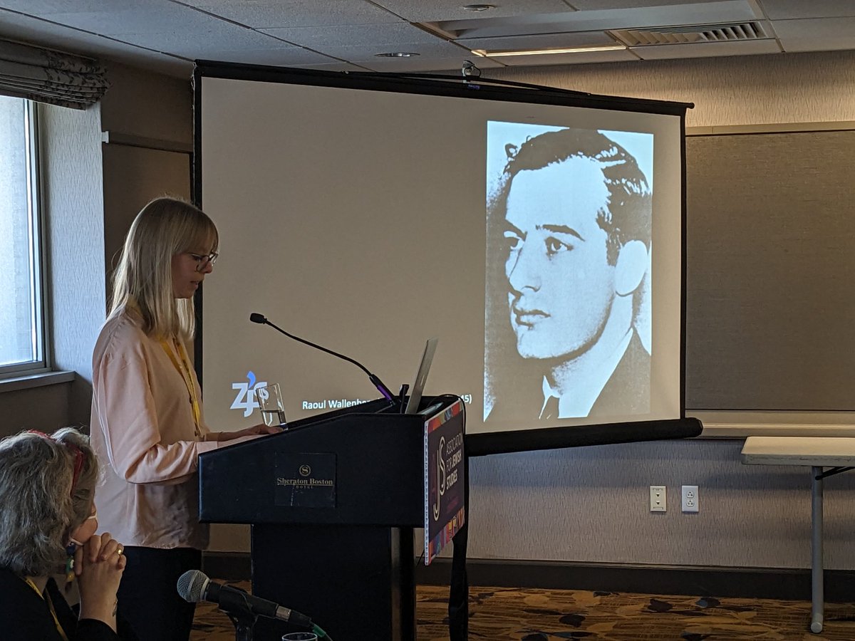 TomEshed's tweet photo. #ajs2022 was great! Had the pleasure of talking about various aspects of Holocaust memory in the 1980s with @_idarichter. Thank you @ankahajkova and Natalia Aleksiun for all the help and support! https://t.co/TrvG3qIR7G