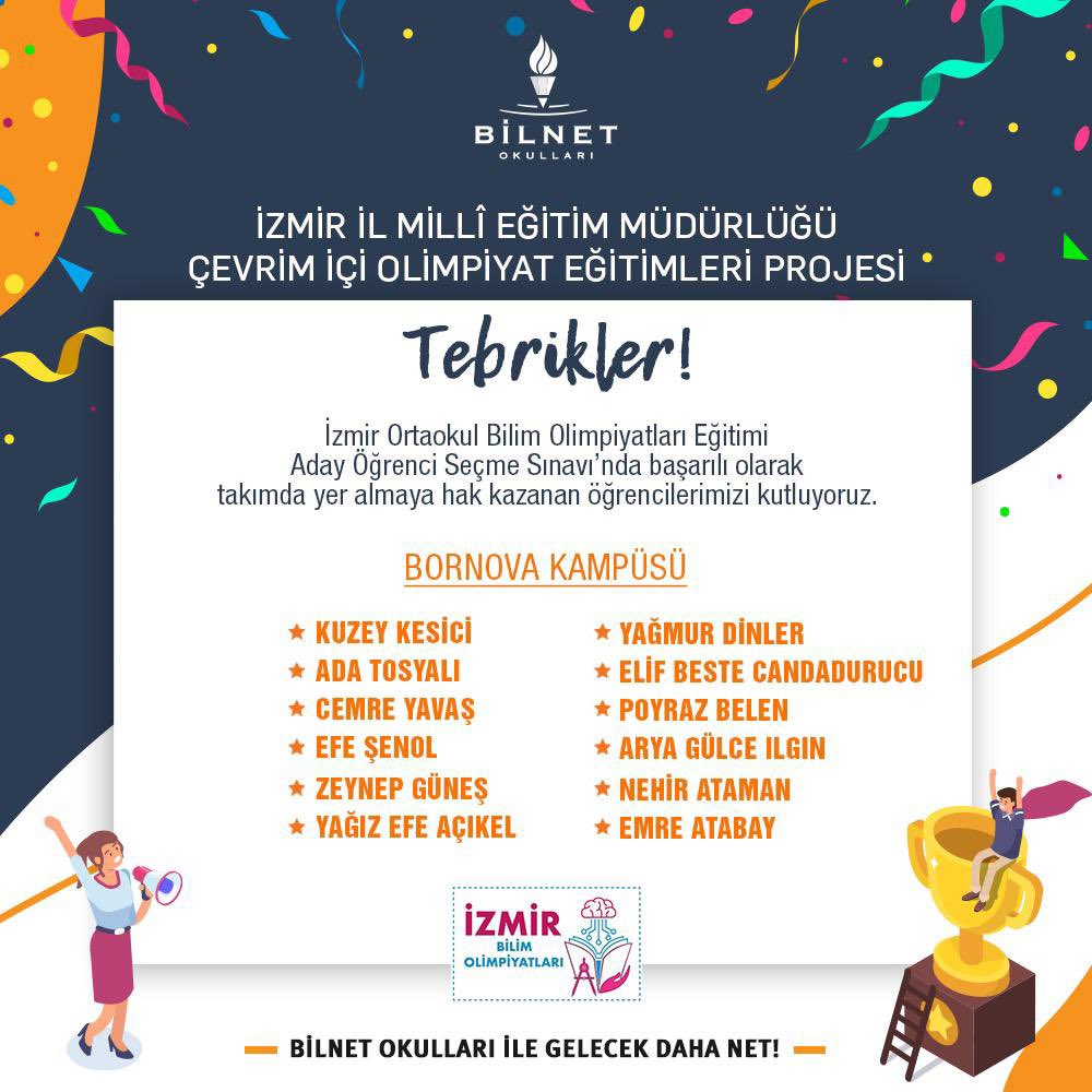 zehratopaloglu_'s tweet photo. Bilnet Okulları olarak İzmir Bilim Olimpiyatları hazırlık çalışmalarına 48 öğrencimiz seçilmiştir .Bu yine bir rekor tebrik ediyoruz.@FatihBilfen https://t.co/2Hk9jmhCDq