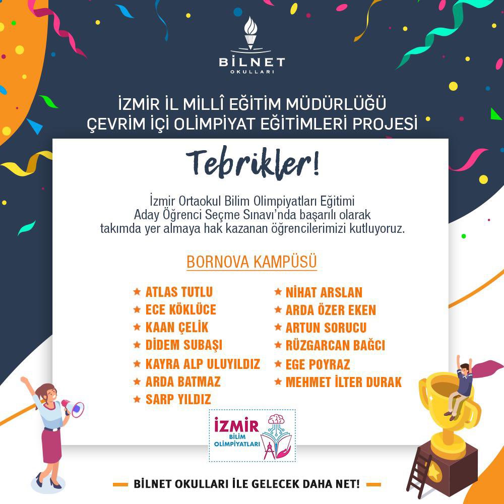 zehratopaloglu_'s tweet photo. Bilnet Okulları olarak İzmir Bilim Olimpiyatları hazırlık çalışmalarına 48 öğrencimiz seçilmiştir .Bu yine bir rekor tebrik ediyoruz.@FatihBilfen https://t.co/2Hk9jmhCDq