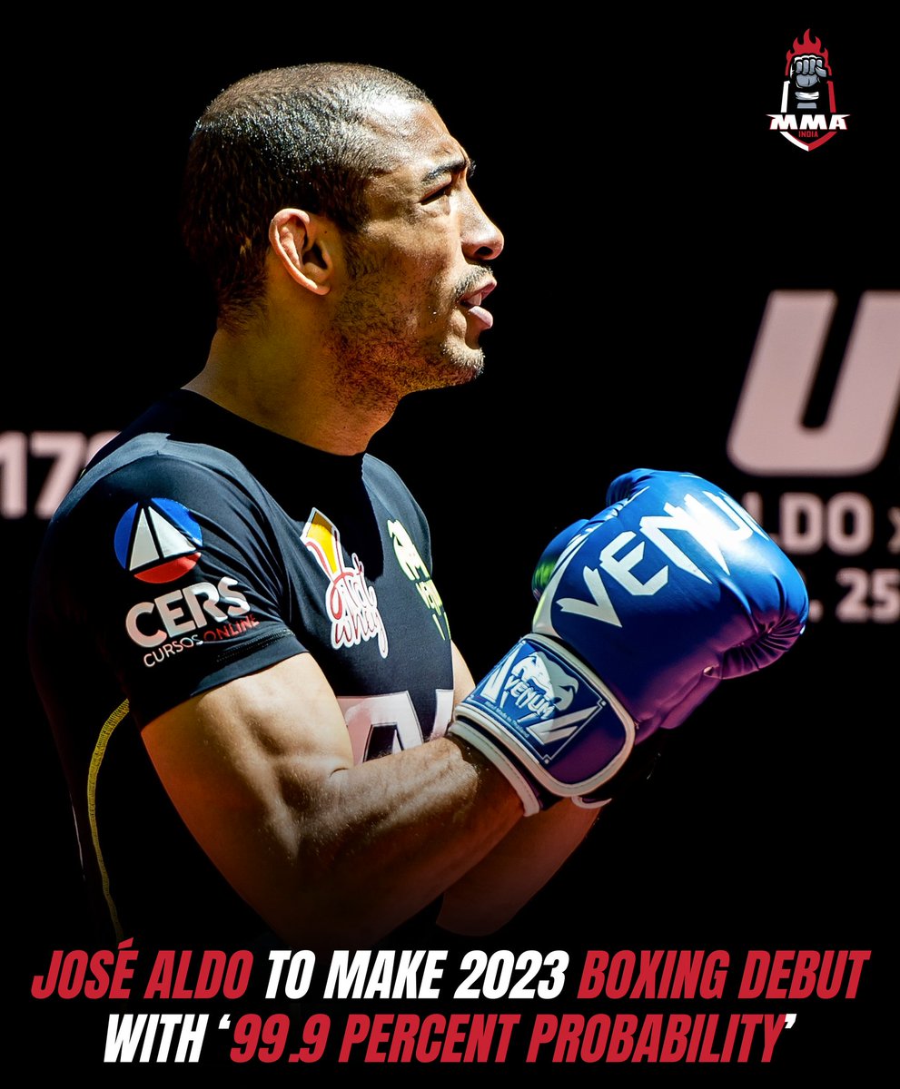 MMAIndiaShow's tweet photo. Jose Aldo will make his boxing debut in March 2023 in Dubai under Hardcore FC.
Aldo will 'likely' be on the same card as multiple-time boxing light heavyweight champion Sergey Kovalev.
#JoseAldo #Boxing #HardcoreBoxing #HardcoreFC #MMA #MMAIndia #MMANews #UFC #UFCNews https://t.co/6FmNmEdawE