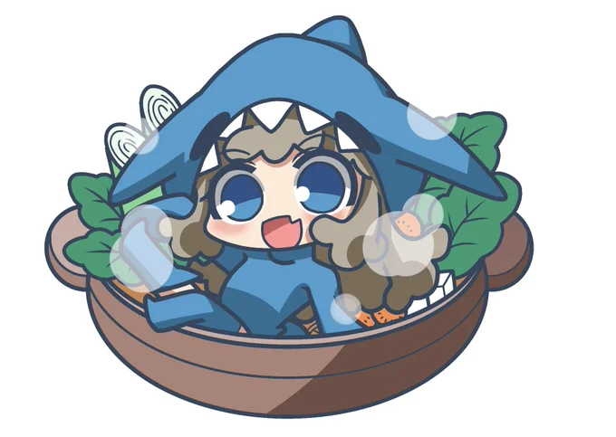 #人外アート祭2022サメ娘 描いとりますLINEスタンプも発売中なので気になったらしてみてくださいませ✩°。⋆⸜(。•ω•。)ガオ[サメ娘【年末年始スタンプ】] 