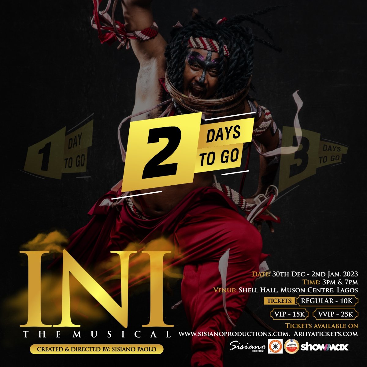 SisianoArts's tweet photo. 2 days to go! 

✨ INI THE MUSICAL ✨

#inithemusical #sisianoproductions
#stageproductions #stageproductionsinlagos #musical #ตัวอย่างนิ่งเฮีย2you #captivatingpiece #artistslife #theatrearts #artislife #funexperience #familydrama #earthquake #chainsawman #UkraineWar https://t.co/FjmlZZguqT