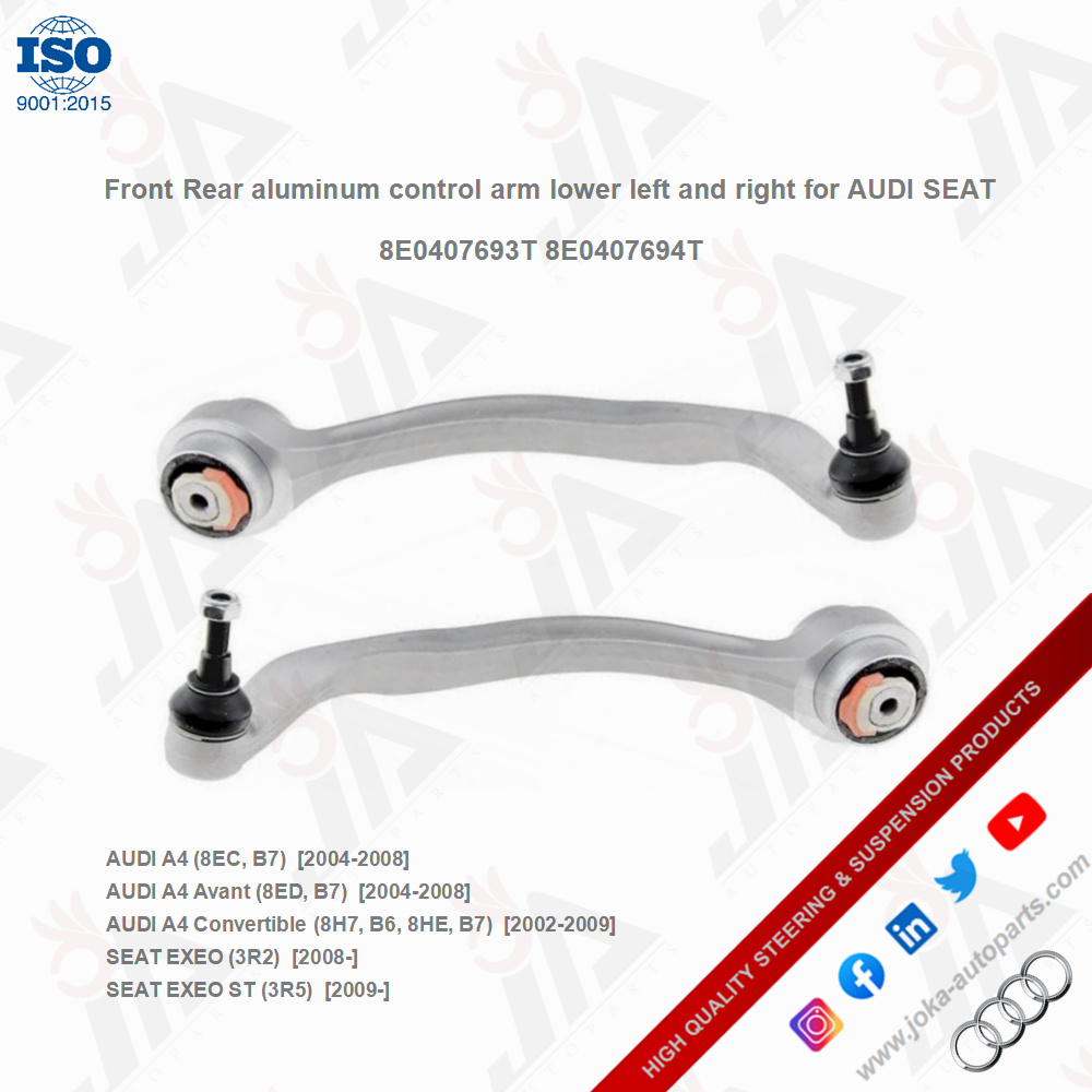 Joka_autoparts's tweet photo. Front Rear aluminum control arm lower left and right for AUDI SEAT 8E0407693T 8E0407694T
#tesla #autoparts #bmw #cars #carphotography #automotive #audi #steering #suspension #stabilizerlink #bushingkits #suspensionjoint  #nissan #offroad #steeringknuckle #4x4 #controlarms https://t.co/j3bslQDb1u