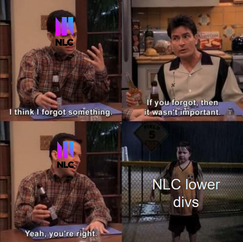 42Gaming_'s tweet photo. 1⃣
Day 1 of posting a meme untill @NLClol @freaks4ugaming gives an update on lower divisions https://t.co/SGfJCtFpox