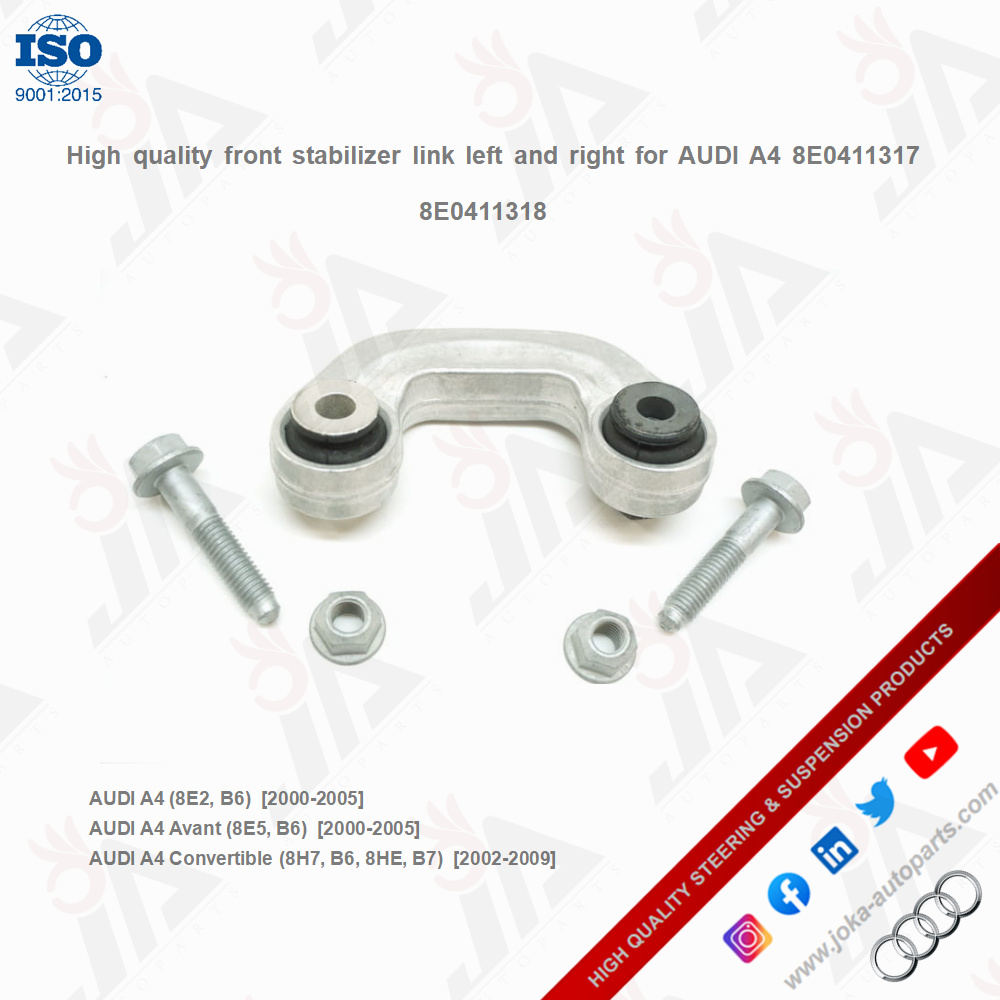 Joka_autoparts's tweet photo. High quality front stabilizer link left and right for AUDI A4 8E0411317 8E0411318
#tesla #autoparts #bmw #cars #carphotography #automotive #audi #steering #suspension #stabilizerlink #bushingkits #suspensionjoint #controlarm #nissan #offroad #steeringknuckle #4x4 #controlarms https://t.co/eHlmZTgHa6