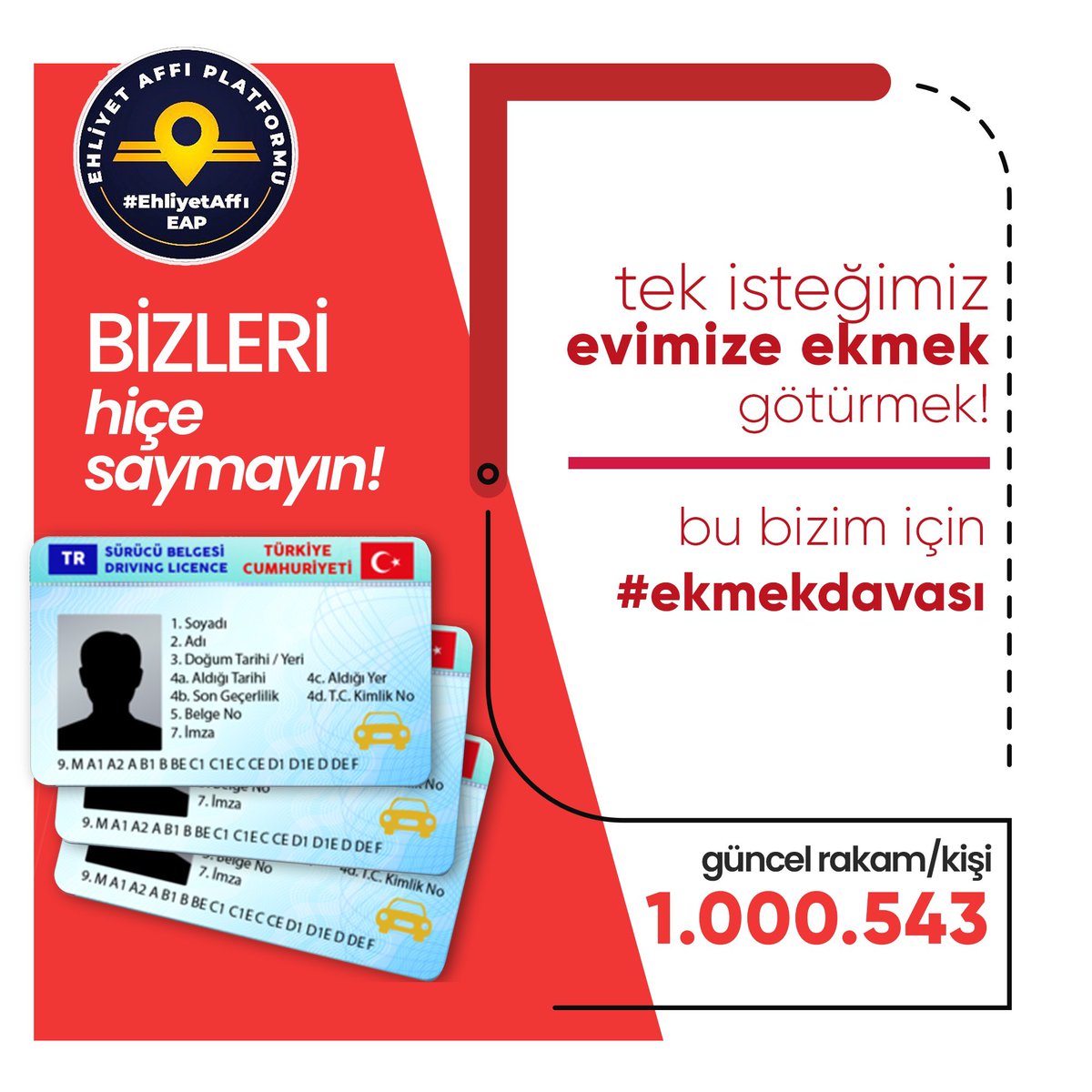 Günaydın ☀️ #EhliyetAffı seçime kalan 171 gün. Helal rızkımızı cezaya vermediğimiz bir gün olsun.